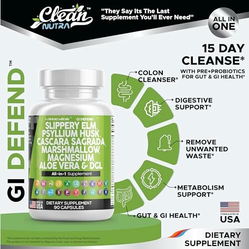 Clean Nutraceuticals GI Defend 15-Day Cleanse Supplement Packaging