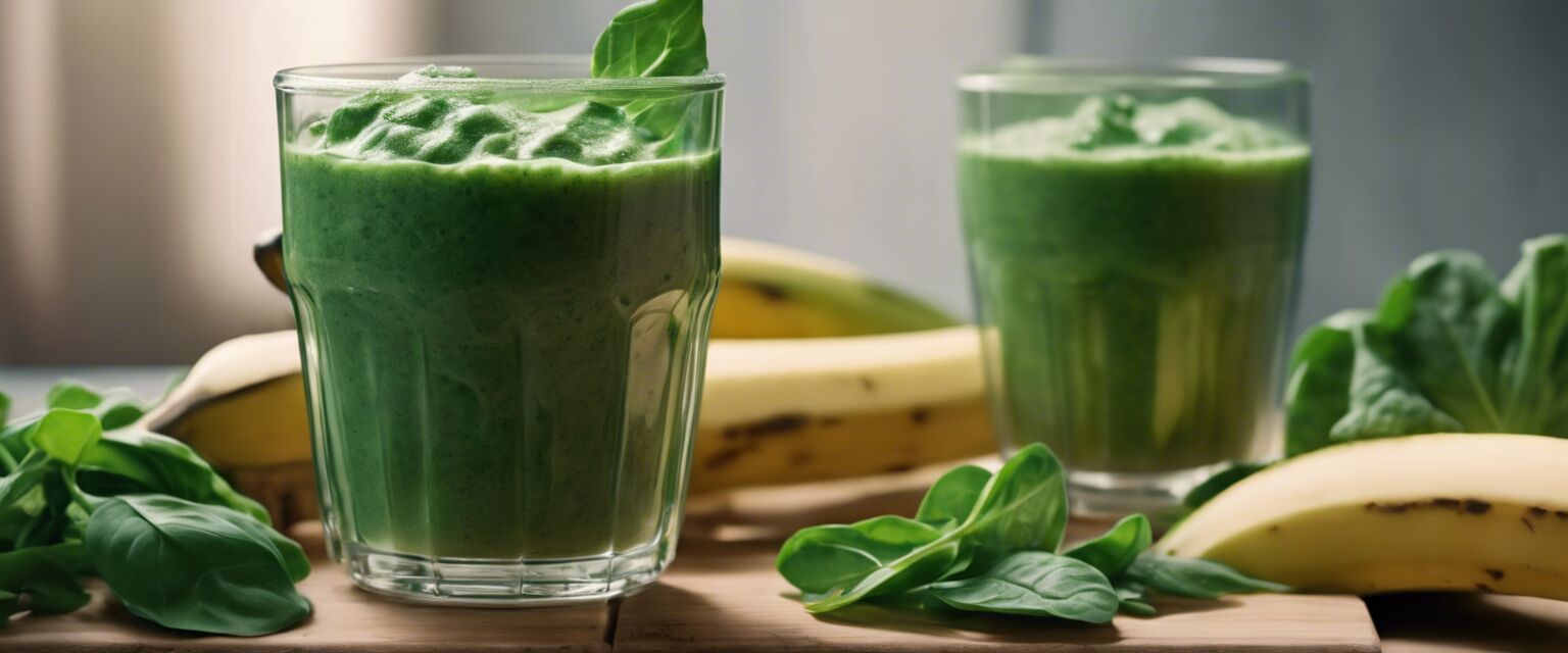 Green shake with spinach and bananas