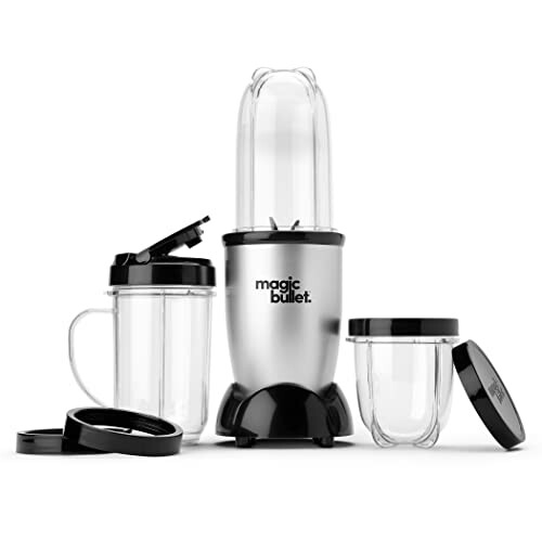 Magic Bullet blender set with cups and lids