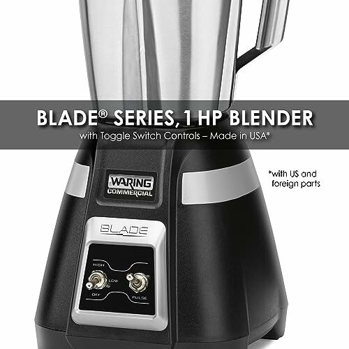 Waring commercial Blade Series 1 HP blender with toggle switch controls.